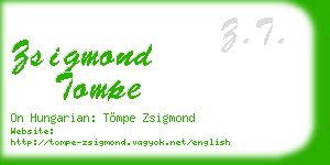 zsigmond tompe business card